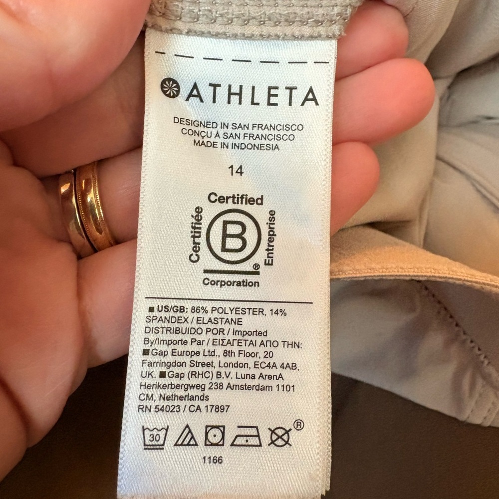 Athleta Wide Leg Light Khaki Brooklyn Pants - Picture 6 of 7